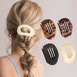Horquillas planas Para Cabello, Pasadores Mujer, Cómodas Pinzas para el Cabello planas y Curvas, Adecuado para Cabello Grueso y Fino, Adecuado para Mujeres y Niñas (4 Piezas)