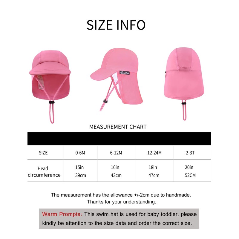 weVSwe Baby Sun Hat UV SPF50+ Sun Protection Neck Flap