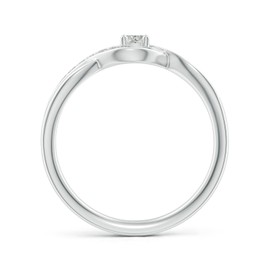 Angara Natural Diamond Ring for Women | Round Diamond Solitaire Ring in Sterling Silver | | KI3 | 2.1mm | Ring Size- 6.5