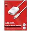 Staples TECH USB-C to VGA Audio/Video Adapter, Male to Female,