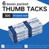 300pcs Clear Push pins for Bulletin Board Thumb Tacks for
