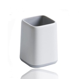 Desk Pencil Cup Stand Two-Tone Pencil Cup Pot Desk Pen Holder Organizer Makeup Brush Holder for Student Kids Girls Boys (Grey)