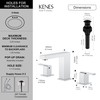 KENES Polished Chrome Widespread Bathroom Faucet 2 Handle Bathroom Sink