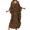 Yanziliu Women Kaftan Dresses Plus Size V-Neck Batwing Sleeves Beach
