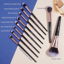 Makeup Brushes 20Pcs Makeup Brush Set Professional Make Up Brushes Premium Synthetic Foundation Brush Travel Soft Blending Face Powder Blush Concealers Eye Makeup Brushes Set Kits