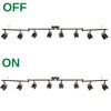 CRAFTRONOS 8 Light Foldable Track Lighting Kit, Matt Black Brass