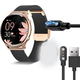 Lamshaw Magnetic Charger Compatible with RUXINGX G37 1.69 Inch Smart Watch, Magnetic USB Charger Compatible with RUXINGX G37 (Black)