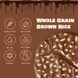 LIEBERS Thin Chocolate Rice Cakes, Kosher Certified Dairy and Dairy Free Options, Gluten Free Snack (Brittle Topped Dark Chocolate)