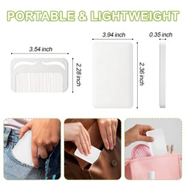 Jurrissa Protable Folding Mirror with Case, Compact Travel Mirror with Hair Comb for Purse Bag, Small Pocket Makeup Mirror for Women Girls,Easy to Carry(White)