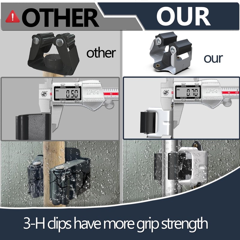 3-H 6 Pack Mop and Broom Holder Big Size Hanging