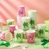 AmazingSpark 50 Pcs 9 oz Pink and Green Bow Paper