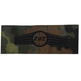 baum-m gmbh German Army Activity Badge ZMZ Civil-Military Cooperation – Staff Black Embroidery on Camouflage Coloured Original Bundeswehr Fabric