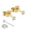 NKlaus Pair of 2.3 mm Goblet Stud Earrings Yellow Gold