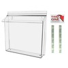 4 Pack Outdoor Brochure Holder Box Clear Acrylic with Lid