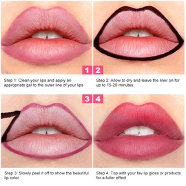 Ursoulney Peel Off Lip Stain - Long Lasting Lip Stain Peel Off with Matte Finish, Waterproof, Transfer-proof, Highly Pigmented Color (#01 Coral Red, 1 PCS)