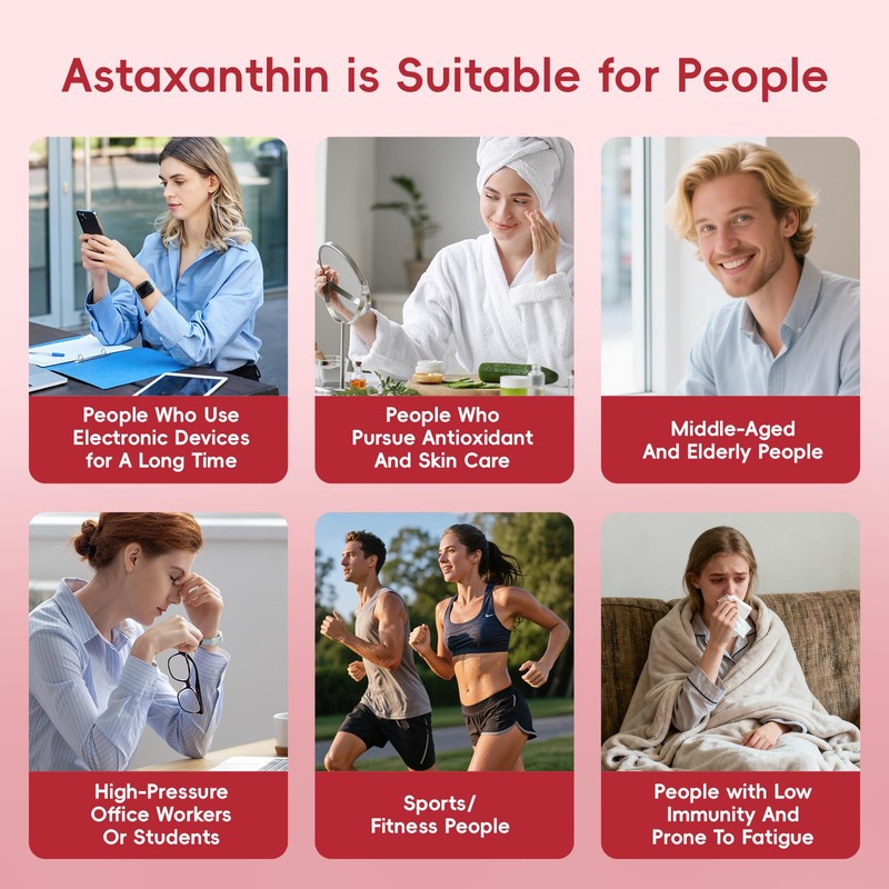 Astaxanthin 12mg with MCT Oil Softgels, Premium Astaxanthin Supplements Organic