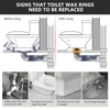 Extra Thick Toilet Wax Ring Kit with Flange and Bolts