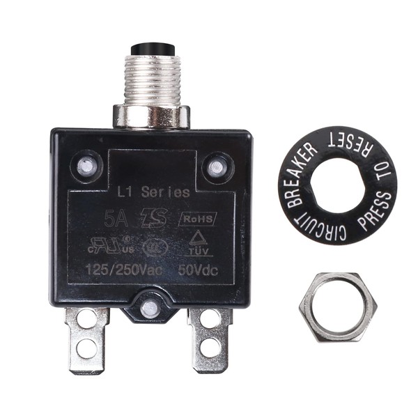 Bumbesti 5A 125-250V AC 50V DC Push Button Circuit Breaker