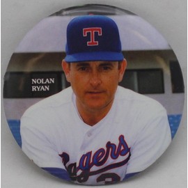 Vintage #34 Nolan Ryan 3" Button Rare Find