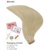 WIGNEE OVO Blonde 613 Human Hair Extensions 2-Pack | Warm