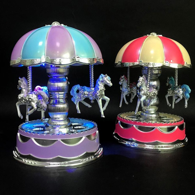 Carousel Music Box Glowing Carousel Horse Music Box Home Decor