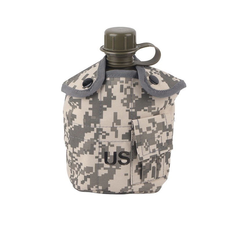 Outdoor Camouflage Bag Army Green Kettle Water Bottle with Aluminum