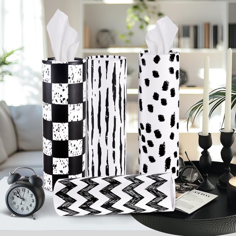 Car Tissues Holder with Facial Tissues, 4 Pack Car Tissues