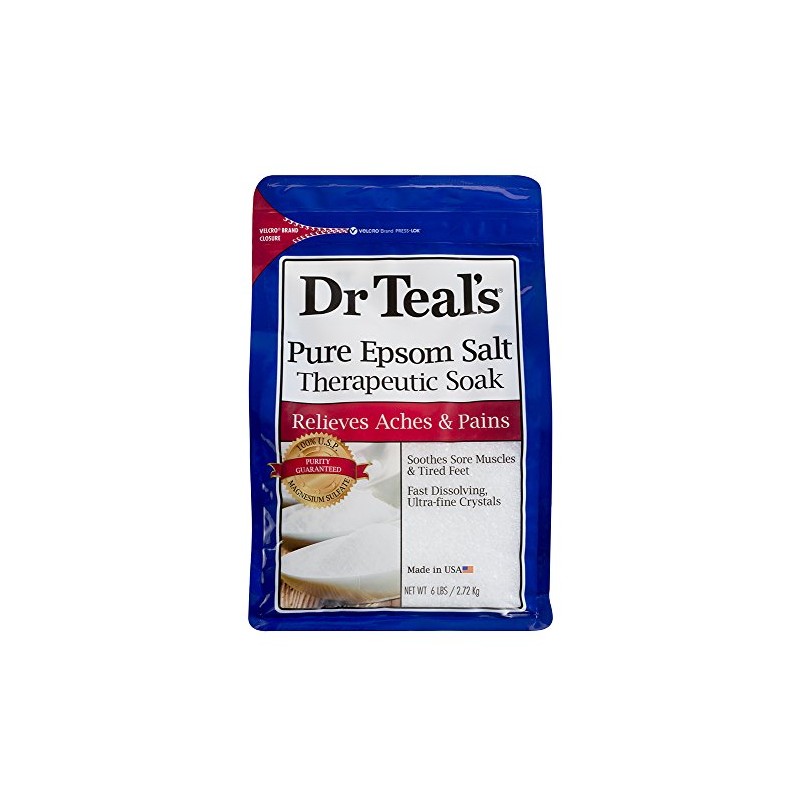 Dr Teals Pure Epsom Salt Therapeutic Soaking Solution, Unscented, 96