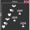 Valentine's Day Window Decal Vinyl 12 Pc. Kit Graphic Display