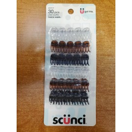 scünci 4 Packs of 30: Scunci Mini Tiny Claw/Jaw Clips Assorted Colors (2171) R8P8b