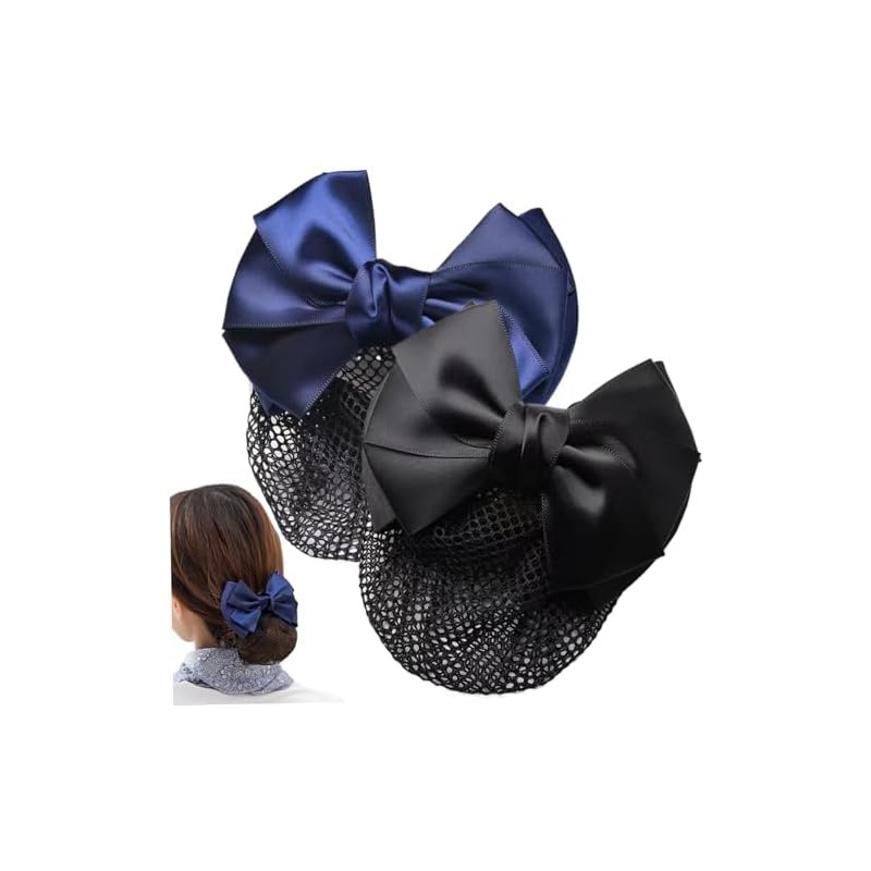 2 redecillas para moño gorros para el cabello con lazo