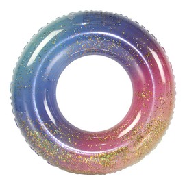 HappyHome Float Ring for Children, Includes Glitter, Kids, Float, Cute, Sparkle, Rainbow, For Boys and Girls (70#)