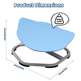 Jomifin Sensory Spinning Chair for Autism, Kids Swiel Chair, Non-Slip Design, Training Body Coordination (Blue)