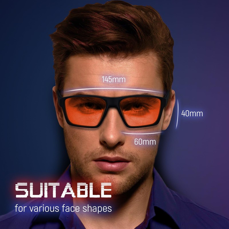 ORANZI 2 Pack Blue Light Glasses Men Woman, Computer Gaming