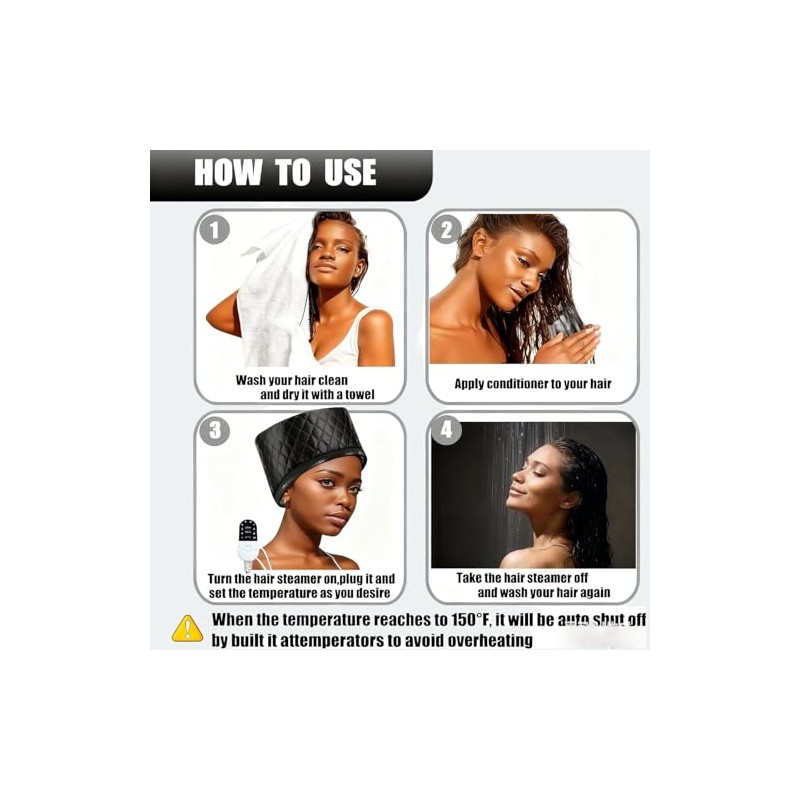 Hair Steamer for Natural Hair (Home Use) - 10-Speed Temperature