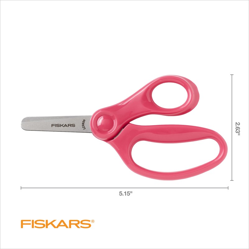 Fiskars Blunt-Tip Scissors for Kids, School or Crafting, 5", Premium
