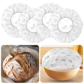 Food Covers, Pack of 4 Fermenting Foil Covers for Bread Cover, Bowl Covers, Reusable Bread Baking Accessories, Covers for Bowls for Fermenting Bread, Sourdough Cases.