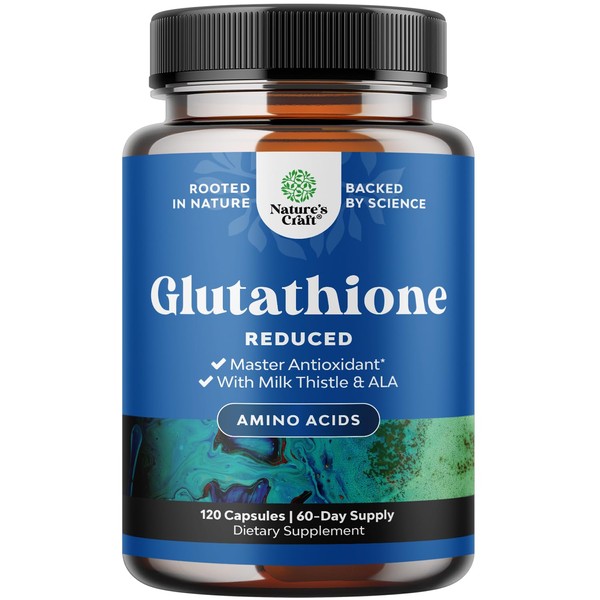 Reduced Glutathione Supplement with Milk Thistle - 1000mg Per Serving