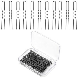Pack of 50 U-shaped Hair Pins Bobby Pins Metal for Women Girls and Hairdressing Salon (Black)