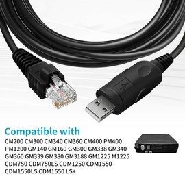 RKN4081 Programming Cable for Motorola CM200 CM300 EM200 EM400 CDM1250 GR1225 CDM1550 LS CDM1550 LS+ GM140 PM400 CDM750 Mobile Radi