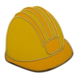 Novel Merk Construction & Road Work Icons Lapel Pin, Hat Pin & Tie Tack Set - with Clutch Back (3- Hard Hat)