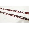 Grand Cherokee 2PCS Door Gloss Black Red Emblems Fit For