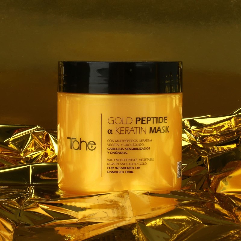 Tahe Gold Peptide Keratin Hair Mask with Multipeptides, Vegetable Keratin