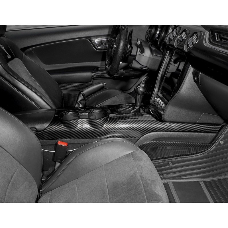 JeCar for Mustang Center Console Carbon Fiber Interior Gear Shift