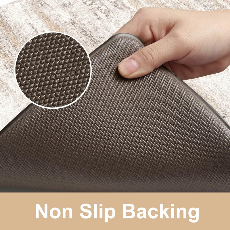 KIMODE Kitchen Mats for Floor Anti Fatigue, 18"x28" Half Round