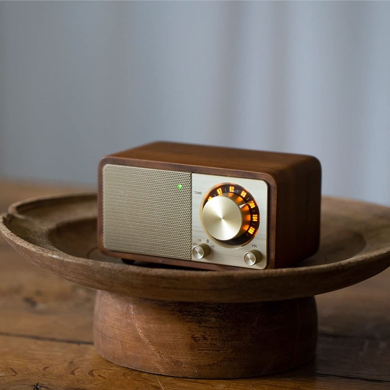 SANGEAN WR-301 FM Radio Bluetooth Speaker, Walnut