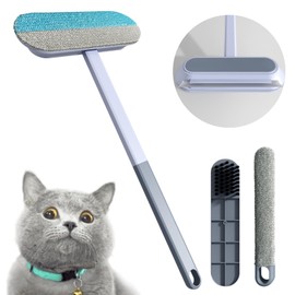 Maisly Tierhaarentferner 4 in 1 Fusselbürsten-Set mit Verlängerungsstab Hunde- und Katzenhaarentferner Wiederverwendbare Fusselbürste statt Fusselrolle für Sofas Teppiche Kratzbäume und Kleidung