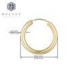 NKlaus 2563 Single Hoop Earrings 925 Sterling Silver Gold-Plated 2.5