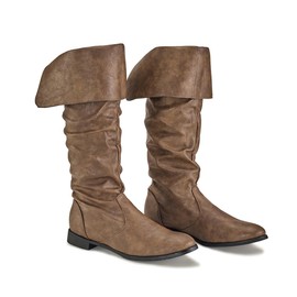 DUNHAO COS Medieval Male and Female Renaissance Pull On Mid Calf Gothic Boots Flat Jazz Boots Renaissance Boot US 7.5/CH 39