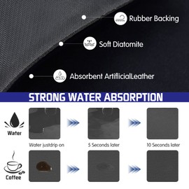 Coffee Bar Mat for Spill-proof, 18 x 12 Inch Hide Stain Abosrbent Coffee Mat | Non-Slip Rubber Backed Coffee Bar Accessories Under the Cofee Machines